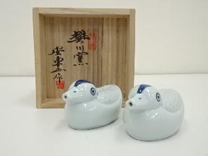 安東五造　鳥形水滴2客（共箱）